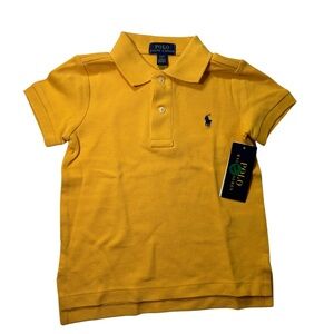 Polo Ralph Lauren Kids Polo Shirt Size 2/2T Short Sleeve Yellow MSRP 49.50